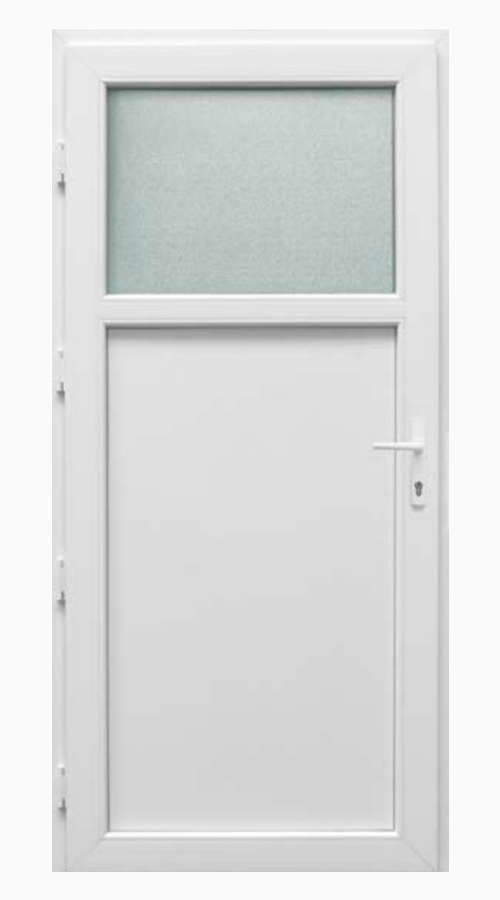 Deli Home Dráva 1/3 részben üveges műanyag mellékbejárati ajtó 98x208 cm